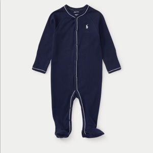 ⭐️Ralph Lauren Cotton Jersey Coverall Footsie
